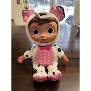 Disney‎ Baby Cry Babies Dalmatian Costume Doll Pink Bow Eyes Blue Stuffed Toy